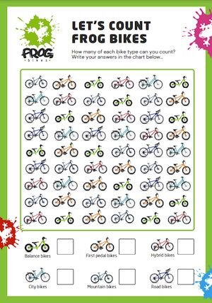 Counting fun with Frog bikes