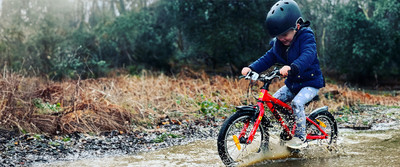 Top tips for biking with kids in the rain
